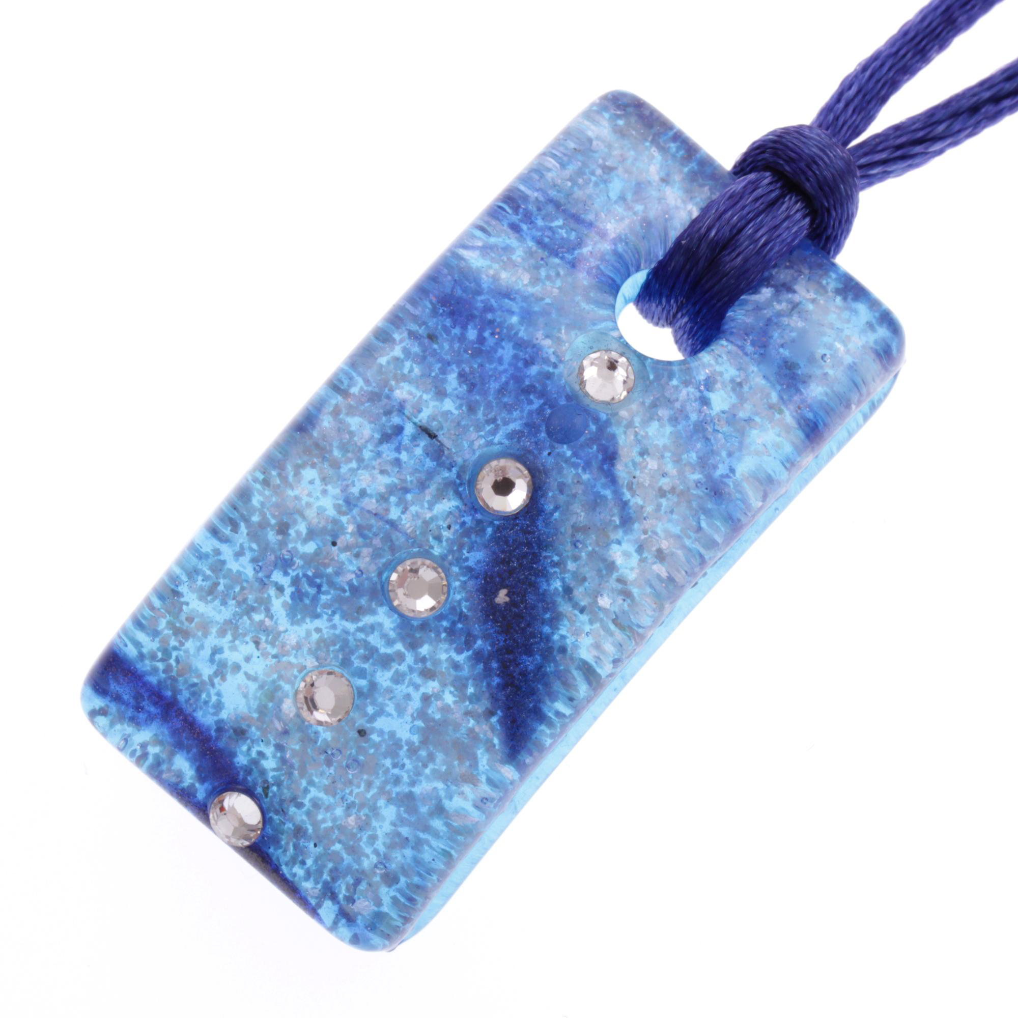 Collier "Chiara" Halskette Murano Glas-blau