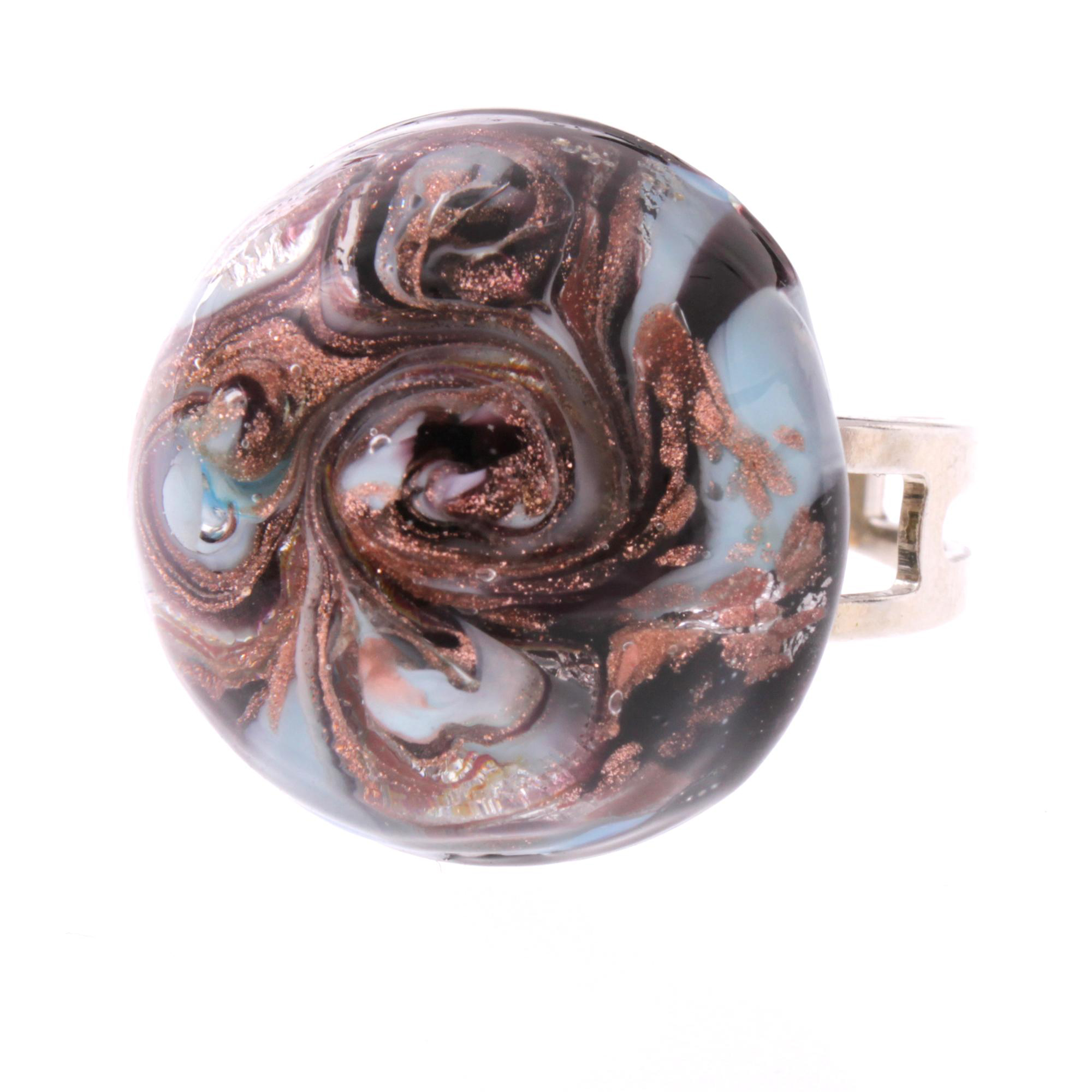 Ein Murano Glas Ring vom feinstem, Modell  "Molla" -hellblau